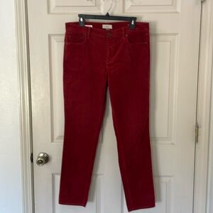 Loft Modern Skinny Faux Suede Pants Rust Colored Back/Front Pockets Size 12 NWOT